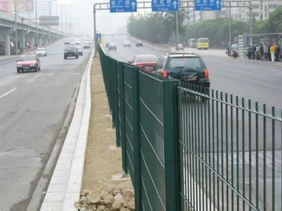 Factory Direct Supply 868 Vinyl Coated Welded Double Wire Mesh Fence for Stadium Residental Garden Security Fencing
